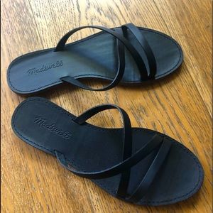 Madewell Black Leather Sandals Size 7.5/ 8 NIB